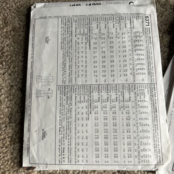 Vintage McCalls Sewing Pattern Lot 4 Misses Butcher Apron 1970's 3023 8124 6371 - Picture 9 of 9